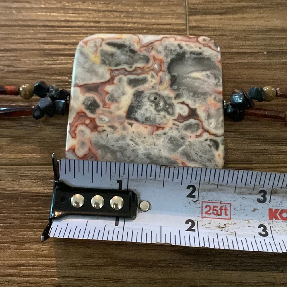 Beautiful artisan large jasper pendent 2 strand necklace Jasper/stone beads - Picture 7 of 9